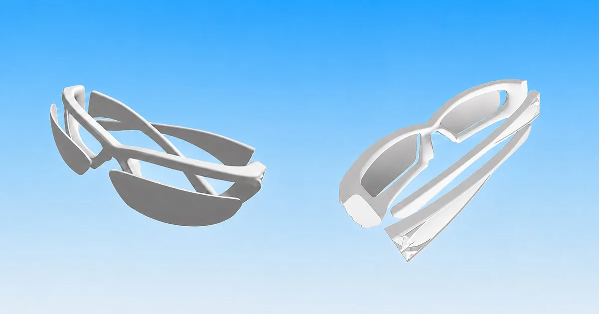 White wraparound PC sunglasses produced by VISTALUMO Eyewear for a German fashion brand — custom OEM project completed in 35 days