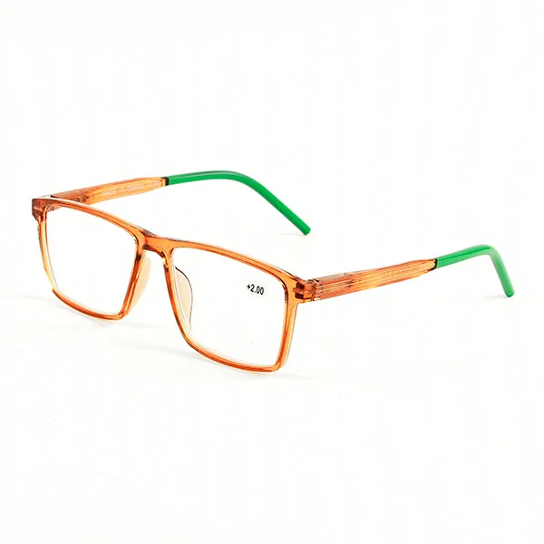 Clear transparent rectangle reading glasses in lightweight polycarbonate