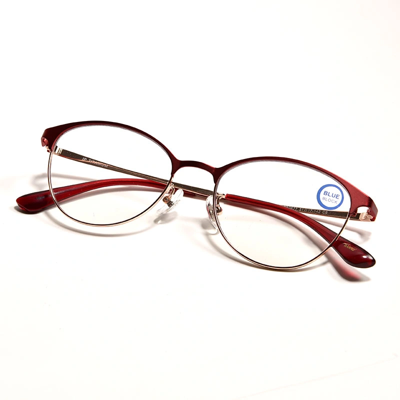 High Quality Titanium Eye Glasses Red