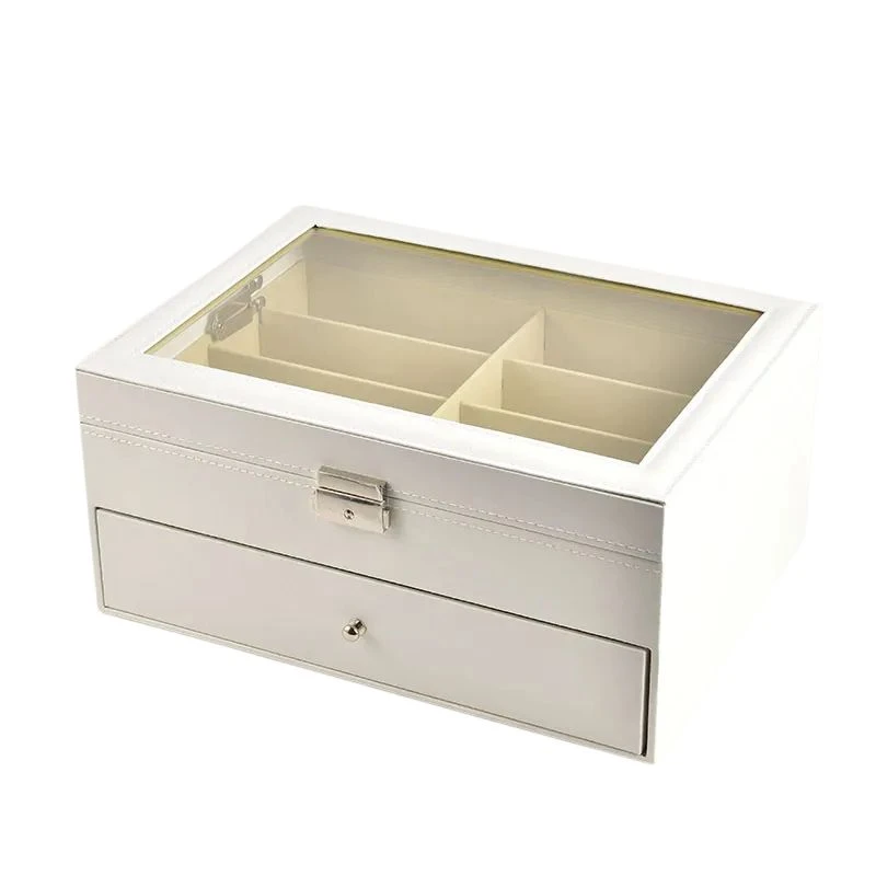 Leather Sunglasses Organizer White