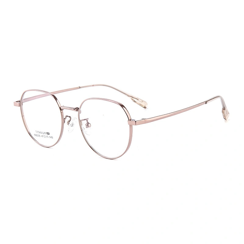 Rose Gold Titanium Optical Glasses for Women