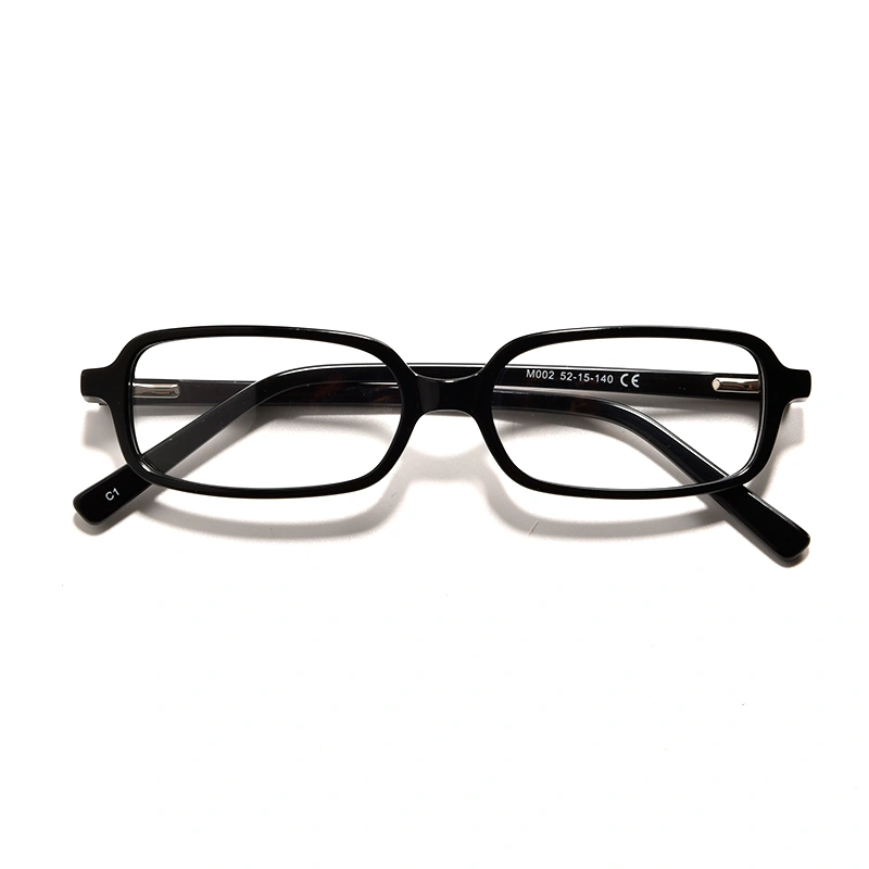 Stylish black acetate eyeglasses frames