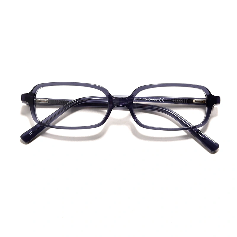 Stylish blue acetate eyeglasses frames