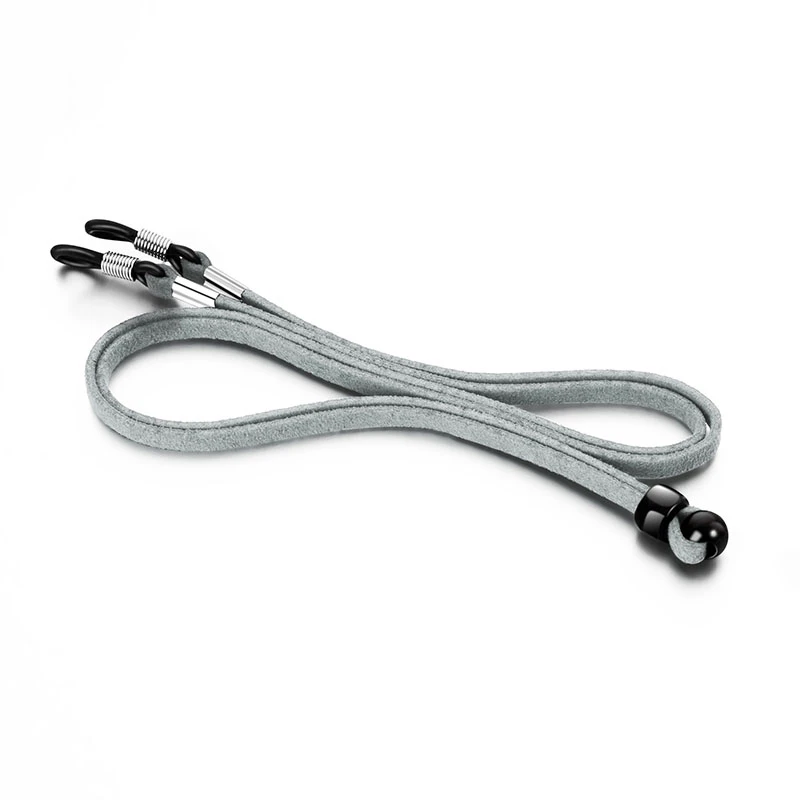 Grey soft fabric eyeglass straps