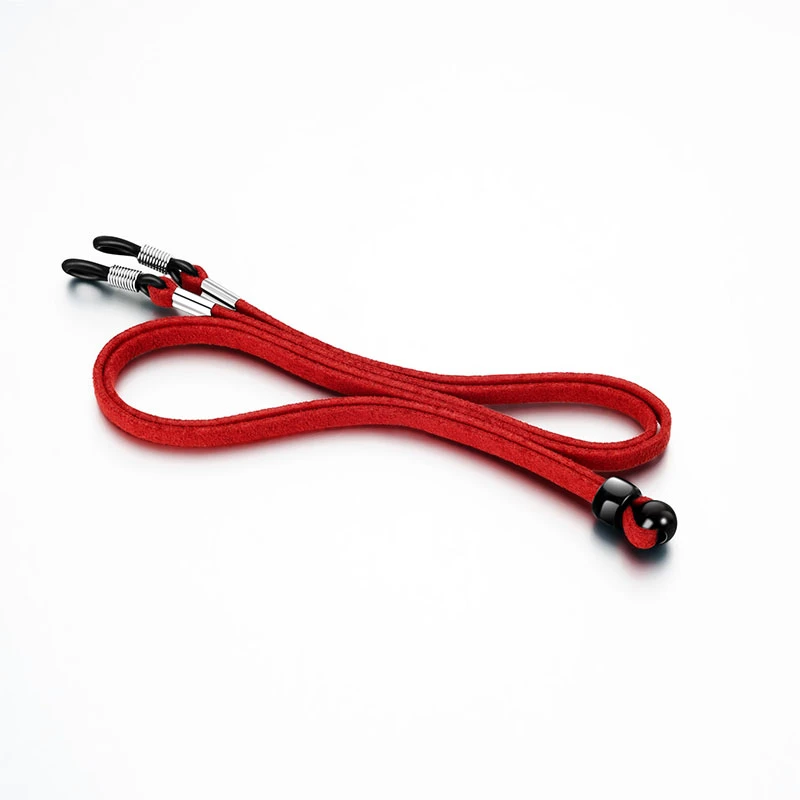 a red eyeglas straps for sports.