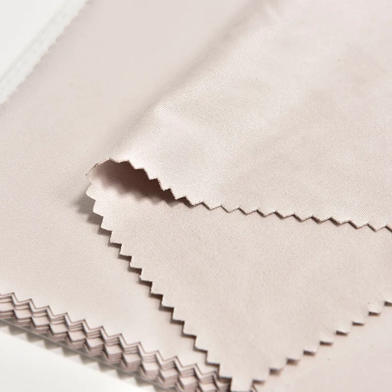 detail microfiber glasses cloth in cream white color.